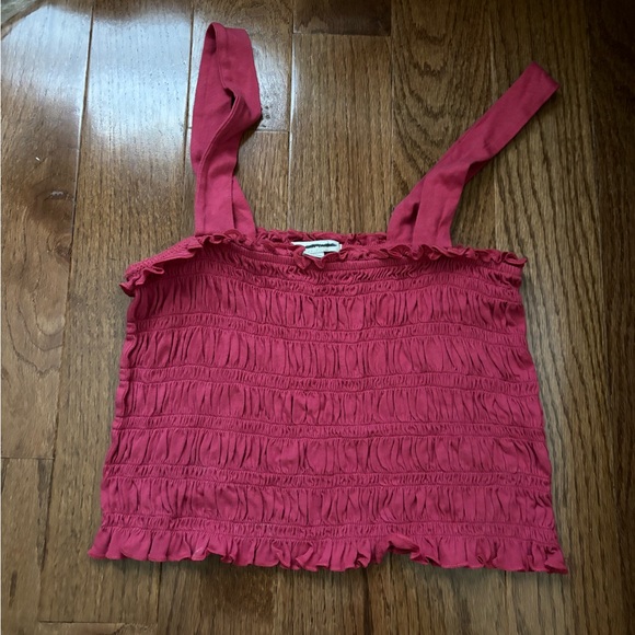 NWOT American Eagle cropped smocked tank top - Picture 2 of 4